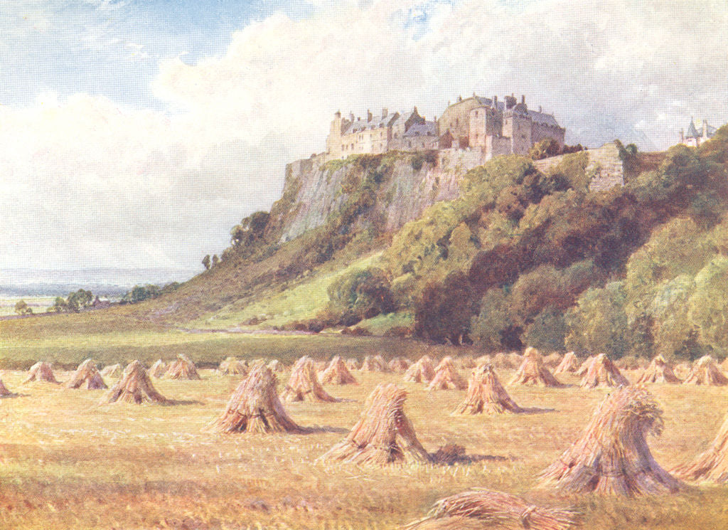 SCOTLAND. Stirling Castle King's Knot 1904 old antique vintage print picture